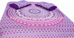 Verano venta al por mayor diseño hecho a mano indio impreso algodón tapiz a granel Mandala colgante de pared - Product Image 3