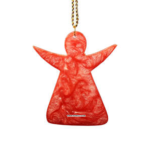 ม็อบสีชมพูอะคริลิคเรซินเครื่องประดับคริสต์มาสรูปปั้นเทวดาการออกแบบที่กำหนดเองสี - Product Image 5