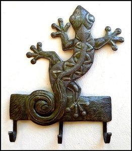 Ganchos de Pared Metálicos Gecko, Juego de 3 Piezas, Desmontables, de Latón y Hierro, para Toallas, Decoración Ecológica para el Hogar, Logotipo Personalizado OEM - Product Image 2