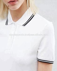 เสื้อโปโลผ้าฝ้ายสำหรับผู้หญิง,เสื้อโปโลแบบปลายคู่ทำจากผ้าฝ้าย - Product Image 4