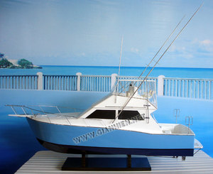 VIKINGG 48 Convertible Modèle de bateau en bois artisanal Cadeau de fantaisie - Product Image 1
