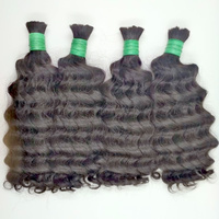 Extensions de cheveux 100% naturels vierges Remy, couleur naturelle, bouclés profonds, en vrac, doux, brillants, résistants à la chute, sans produits chimiques, les plus longues