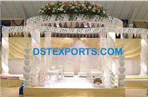 Wedding Gold Crystal Zali Mandap Golden FIber Crystal Mandaps Wedding Mandaps Manufacturer CALIFORNIA - Product Image 4
