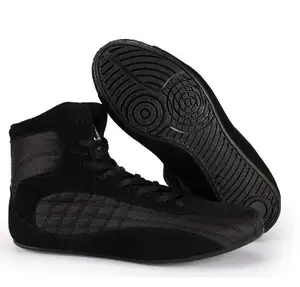 Yüksek dereceli dana güreş ayakkabısı squat savaş mücadele spor salonu eğitim boks ayakkabıları kırmızı/siyah