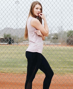 เสื้อกล้ามออกกำลังกายตัวยูคอสีฟ้าหลังระบายอากาศสำหรับผู้หญิงเสื้อกล้ามออกกำลังกายในยิม - Product Image 5