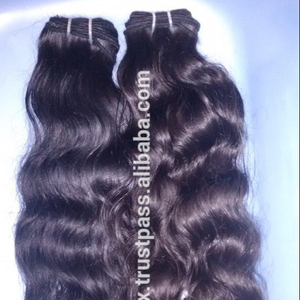 Cheveux humains Remy sans cuticules. Tissage de cheveux naturels Temple. Extensions de cheveux tendance. Cheveux indiens alignés sur la cuticule, trame de cheveux Rem. - Product Image 3