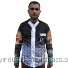 Hitam Kulit Pu Bisbol Kaus - Product Image 2