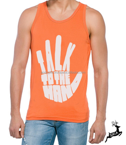 Alibaba Compras en línea Premium OCS Algodón Indian Gym Fitness Tank Top Calidad fina Algodón polivinílico teñido natural Tallas grandes en blanco - Product Image 3