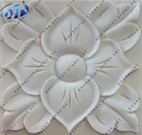 白い大理石の磨かれた花のデザインアンティーク手作り石壁パネル