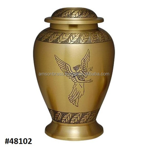 Urna de cremación de diseñador de grabado de águila hecha a mano, tarro de Metal decorativo para el hogar, urna de cremación para cenizas humanas - Product Image 5