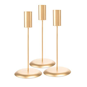 Porte-bougie de forme conique, en fer forgé noir - Product Image 1