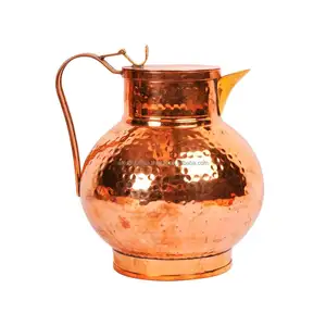 Handmade Simple Design Pure Copper Water Jug With Finest Quality Large Size Solid Copper Water Jug From India