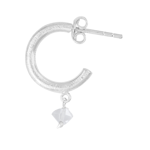 925 bijoux en argent Sterling Designer cristal brut Quartz pierres précieuses boucles d'oreilles fantaisie forme poire mode cristal brut Quartz - Product Image 3