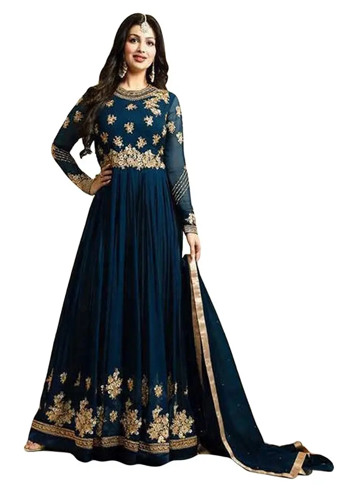 Women's Party Wear Anarkali Suits Semi Stitched Suits Dress Material 2017