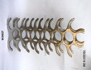 Estante de vino de aluminio fundido de suelo alto de alta calidad, acabado de níquel áspero, decoración del hogar, estante de botella de vino de Metal, artesanía, decoración del hogar, Metal - Product Image 3