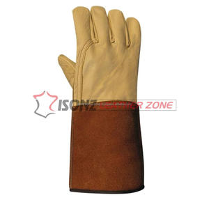Isonz ถุงมือเชื่อมหนังวัว XL ที่ป้องกันการตัดจากฝ่ามือข้างเดียวป้องกันการตัดด้วยความร้อน - Product Image 5