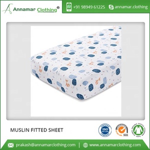 100% Muslin Cotton Fitted Sheet from Bulk Manufacturer at Low Price - Product Image 2