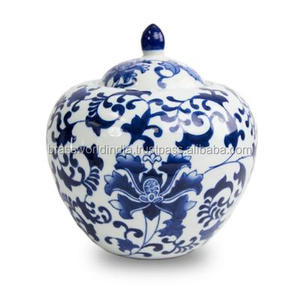 Ceramic White Cremation Urns/<b>Funeral</b> Cremation by Brassworld India <b>Funeral</b> <b>Supplies</b> - Product Image 2