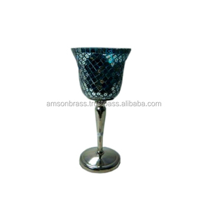 BOUGEOIR EN VERRE AVEC BASE EN MÉTAL Bougeoir en verre Design de luxe Bougeoir décoratif de qualité supérieure - Product Image 4