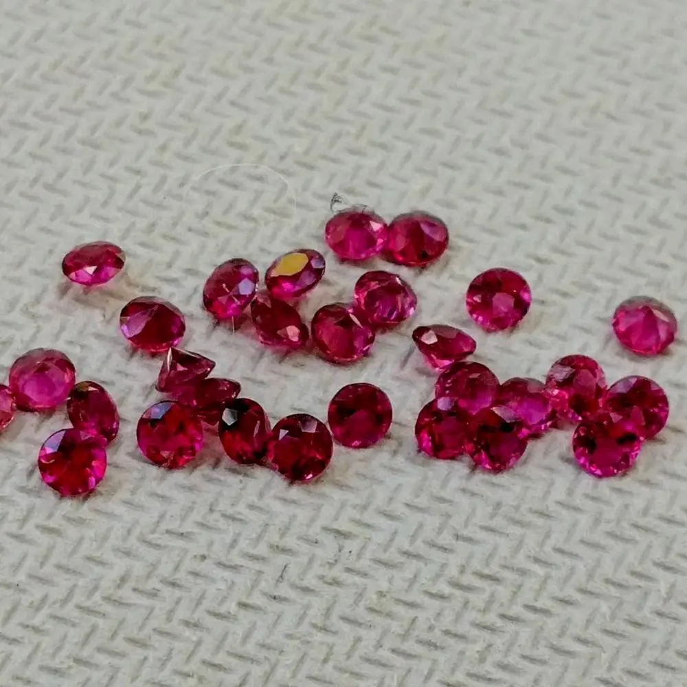2,5 мм натуральные розовые граненые круглые ограненные драгоценные камни с турмалином