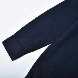 100% Coton <span class=keywords><strong>Bleu</strong></span> <span class=keywords><strong>Marine</strong></span> À Manches Longues Bouton Shirts pour Bébé Garçons - Product Image 3