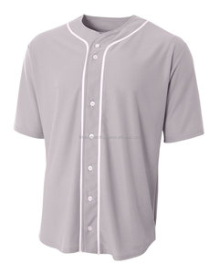 Camiseta de béisbol personalizada para hombre con manga corta de botón completo para ropa de softball - Product Image 1