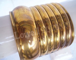 Bracelet manchette mode doré uni avec détail Brad - Product Image 1