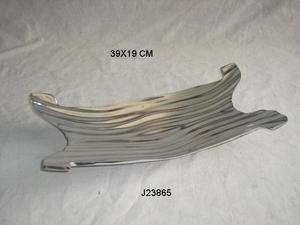 ถาดและชามโลหะตกแต่งบ้าน ทำจากอะลูมิเนียมหล่อขึ้นรูป ขัดเงาแบบกระจก พร้อมลวดลายร่อง  ขั้นต่ำในการสั่งซื้อ 24 ชิ้น - Product Image 3