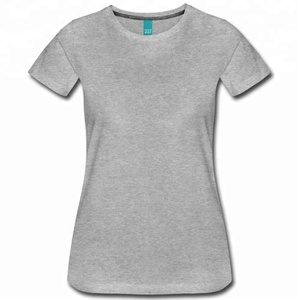 Camisetas de manga corta con logotipo para mujer, camiseta informal con estampado digital, tela de malla de servicio OEM en blanco para niñas, cuello redondo liso para adultos - Product Image 1