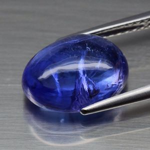 Cabujón ovalado de tanzanita azul violeta natural de Tanzania - Product Image 1