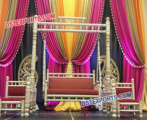 Balançoire de mariage indien en bois massif sanheda, décoration de mariage, balançoire asiatique - Product Image 1