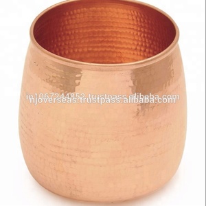 Copper Firewood <b>Holder</b> <b>Hammered</b> Metal Bowl Design Gold Handmade Home Decoration NJO Brand Model NJO-2507 - Product Image 2