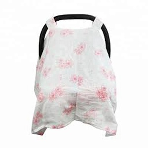 Soft Organic Cotton Baby Car Seat Canopy Cover - Product Image 1