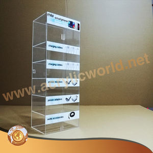 อุปกรณ์เสริมโทรศัพท์มือถือมือถือขายร้อนที่กําหนดเองยืนแสดงชั้นวางอะคริลิสําหรับเครื่องชาร์จจากประเทศจีน - Product Image 1