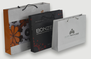 Sacs à provisions en papier fantaisie personnalisés à usage professionnel avec service d'impression offset - Product Image 2