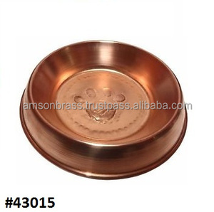 Bols décoratifs en cuivre faits à la main pour chiens, gamelle en métal pour chien, gamelle en cuivre écologique pour chien, prix de gros - Product Image 4