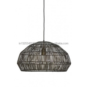 Lampe à suspension tissée artisanale en jute - Product Image 4