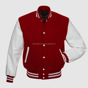 Wholesale Factory Made High Quality Custom <b>Baseball</b> <b>Jackets</b> <b>for</b> <b>Men</b> Casual Stand Leather Sleeve Embroidery Work Letterman <b>Jacket</b> - Product Image 4