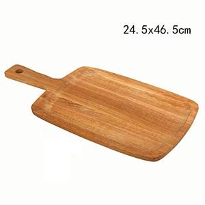 Bandeja para servir de madera natural Plato de pizza con asa para restaurante y hoteles Bandeja para servir pizza a la venta - Product Image 5