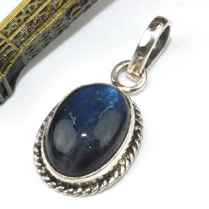 Joli pendentif en argent sterling 925 Labradorite bleu feu Bijoux en argent sterling Bijoux en argent 925 - Product Image 2