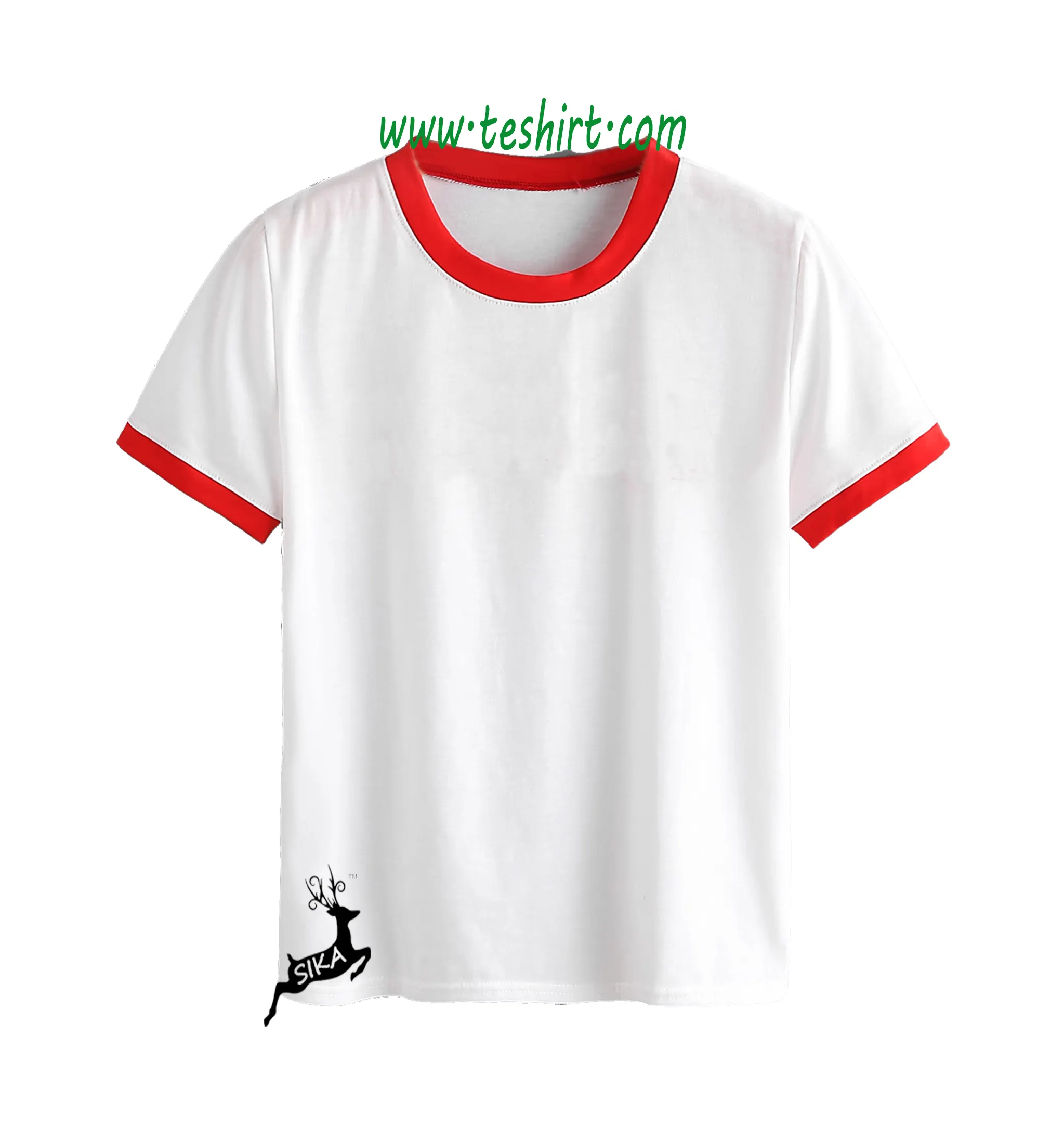 Oem t shirt di cotone stampa stile tubolare ringer t shirt a buon mercato o-neck tee shirt ringer t-shirt di moda