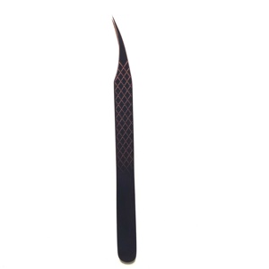 Pinzas Profesionales para Extensión de Pestañas en Forma de Delfín Morado, Pinzas de Acero Inoxidable Sostenibles con Logotipo Personalizado - Product Image 1