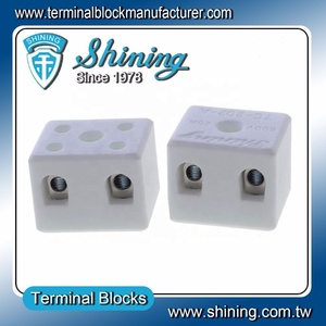 TC-202-A Panel <b>Mounted</b> 2-Pole 20A Ceramic Terminal <b>Block</b> - Product Image 3