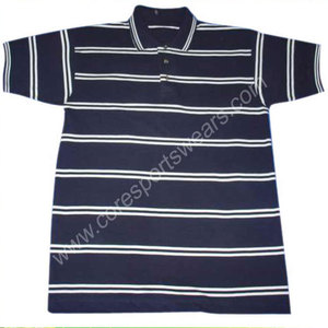 OEM Whole Sale High Quality Men Stripped <b>100</b>% Cotton Knitted Fabric Street Wears Polo Shirts for Men - Product Image 1