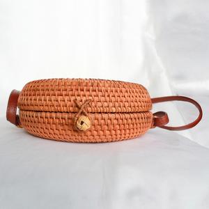 กระเป๋าหวายน้ำผึ้งมือจับเดี่ยวพร้อมซับผ้าฝ้ายและกับดัก - Product Image 4