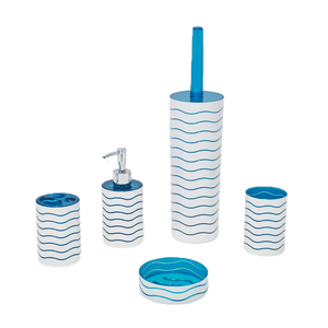 พลาสติกรูปทรงกระบอกสีน้ำเงินอุปกรณ์ห้องน้ำ - Product Image 1
