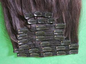 Extensions de cheveux vierges Remy 100% humains à clipser en provenance du Vietnam, longueur 8"-40", 100g - Product Image 4