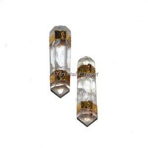 Cristal Cuarzo DP Galvanizado Colgantes Alambre Envoltura Piedra Colgante Comprar ahora - Product Image 1