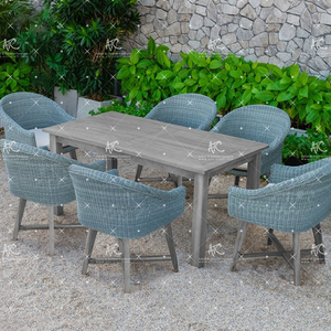 Juego de comedor de café para todo tipo de clima, muebles de mimbre de PE para exteriores - Product Image 2