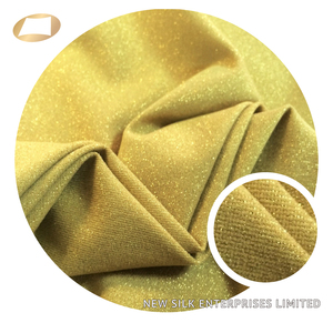 Bóng Mềm Xử Lý Nylon Vàng <span class=keywords><strong>Lurex</strong></span> Spandex Sợi Kim Loại Jersey Vải Cho Hàng May Mặc - Product Image 4